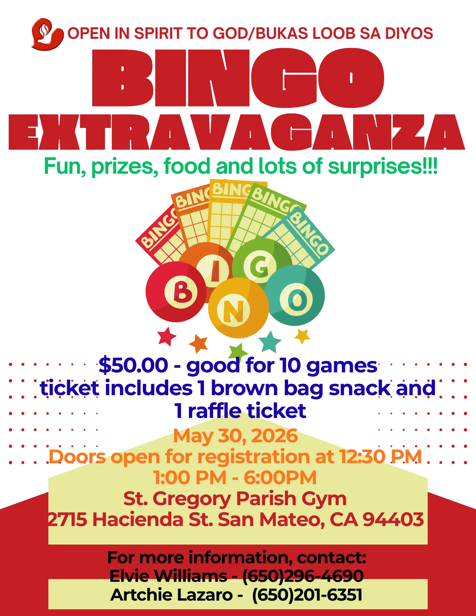 Bingo Extravaganza Flyer